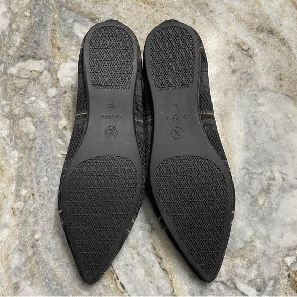 VIVAIA Pointed-Toe Ballet Flats (Aria) Knit Slip On Flats Black/Gray Women’s 37 - Picture 10 of 11